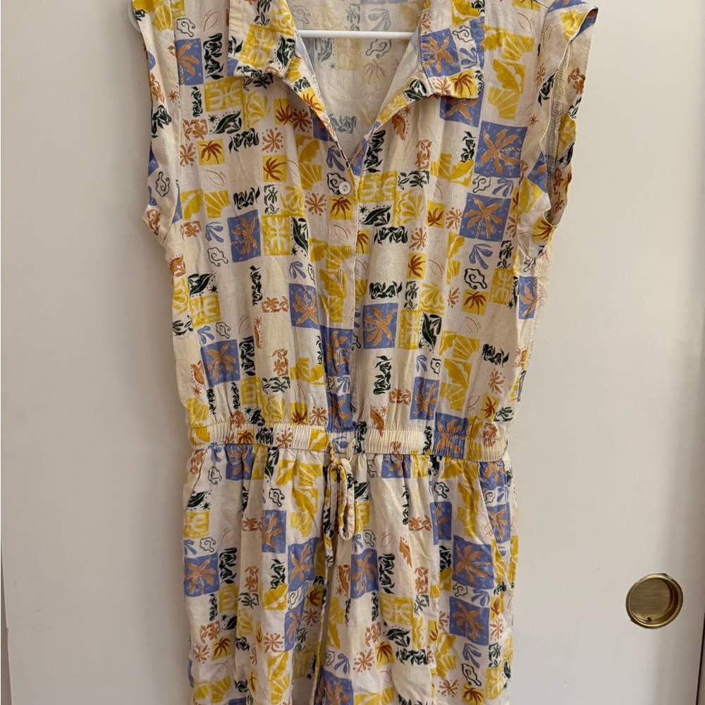 Gilli Floral Patterned Top with Yellow and Blue Accents